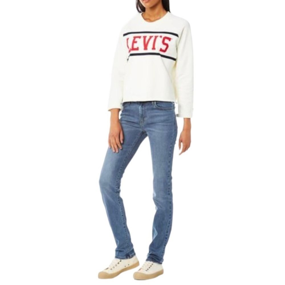 Levi's 712 Slim‎ Light Wash Distressed Jeans Women’s 32